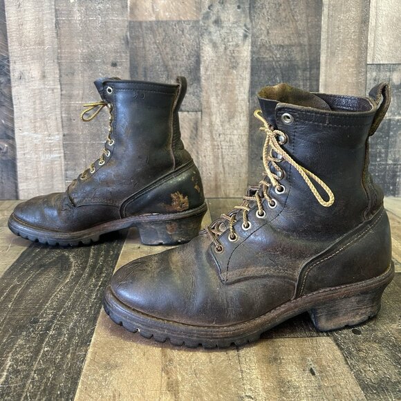 Red Wing Vintage Plain Toe Work Boots Mens 9 D - Picture 2 of 12